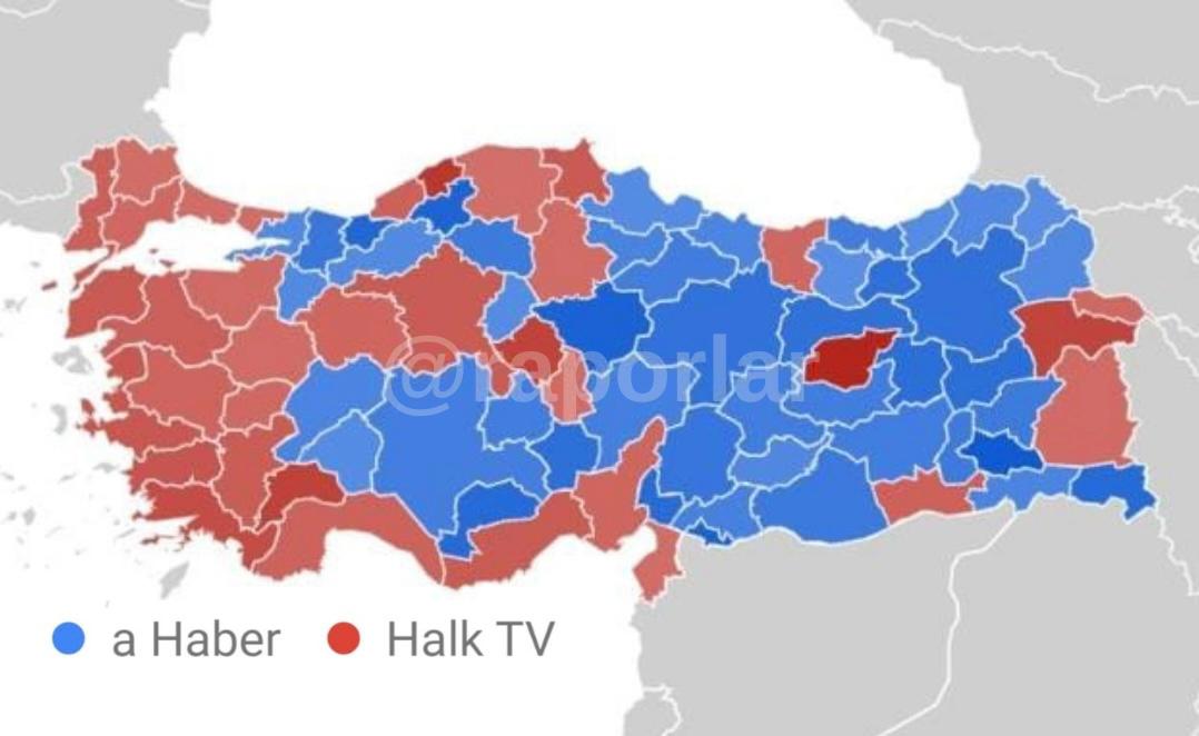 Şehirler Google'da hangisini daha çok arıyor? (Son 30 gün) 

🔵 Mavi: a Haber
🔴 Kırmızı: Halk TV