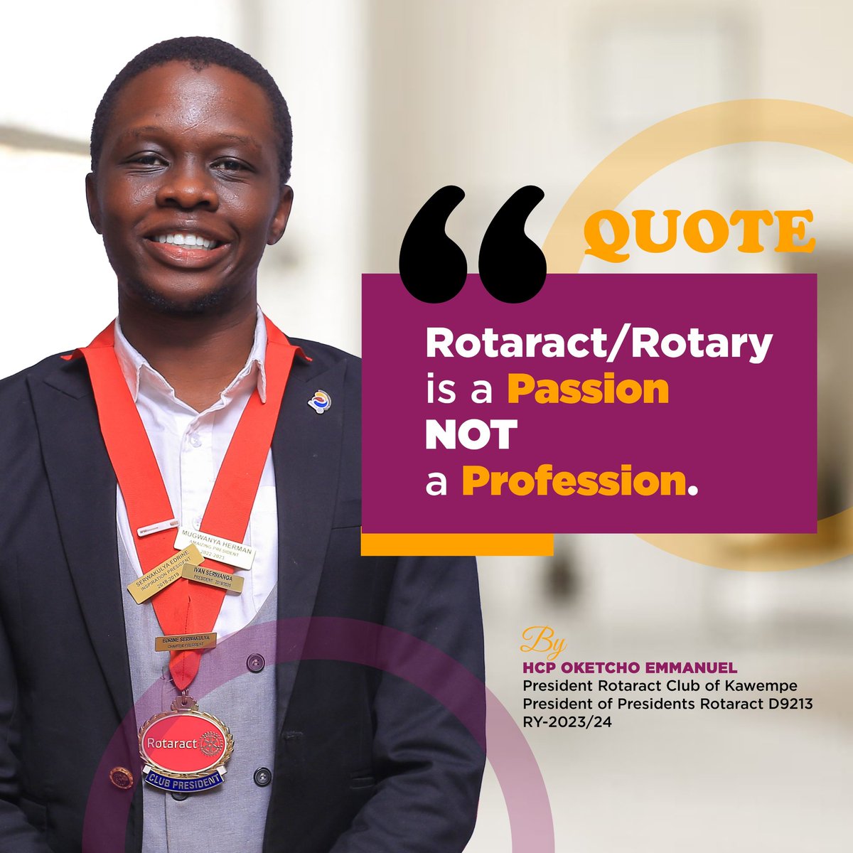 A great leader's courage to fulfill his vision comes from passion, not position. You can do anything as long as you have the passion, the drive, the focus,and the support. If you don't love what you do, you won't do it with much conviction or passion.#Rotary #Rotaract #99DISCON