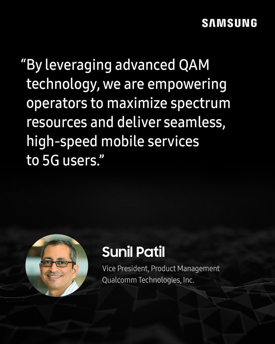 SamsungNetworks's tweet image. Samsung and @Qualcomm recently showed their dedication to supporting #MNOs by increasing #5G throughput and boosting #spectralefficiency of their networks through a successful test of 1024 QAM technology in Samsung's R&amp;amp;D lab. news.samsung.com/global/samsung…