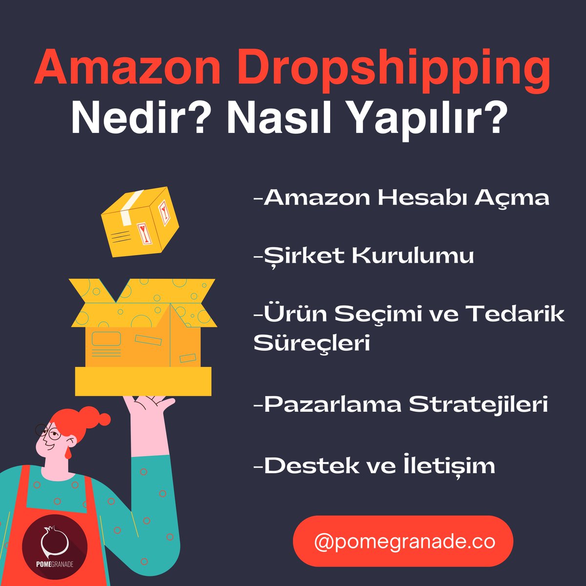 Pomegranade E-Commerce Consultancy (@pomegranade_co) on Twitter photo 👩🏻💻 🛒🛍 Amazon Dropshipping Nedir? Nasıl Yapılır? 🛍 🛒 👨🏻💻 
Amazon dropshipping ile ilgili bilgilendirme yazımıza aşağıdaki linkten ulaşabilirsiniz. 
Keyifli Okumalar!
👇
linkedin.com/posts/pomegran… 👩🏻💻 🛒🛍 Amazon Dropshipping Nedir? Nasıl Yapılır? 🛍 🛒 👨🏻💻 
Amazon dropshipping ile ilgili bilgilendirme yazımıza aşağıdaki linkten ulaşabilirsiniz. 
Keyifli Okumalar!
👇
linkedin.com/posts/pomegran…