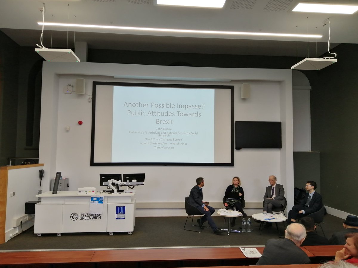 We're at the <a href="/ICE_Greenwich/">Inclusive Communities and Environments</a> conference on "Brexit and it's implications for the UK and Europe" this afternoon.

With <a href="/joelreland/">Joël Reland</a>, <a href="/whatukthinks/">What UK Thinks: EU</a>, <a href="/fiona_costello/">Fiona Costello 🧡</a>, <a href="/drsarah_hall/">Sarah Hall</a>
<a href="/jdportes/">Jonathan Portes</a> and more.

Keep your eyes on this thread for some highlights 👇
