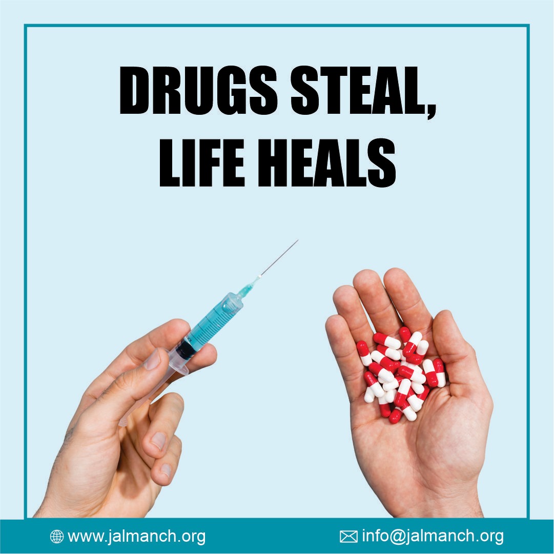 Join Jal manch as we take a stand against drug abuse! Together, let's champion health, dignity, and security for everyone. Together, we can make our communities drug-free zones. 
✉👉 info@jalmanch.org

#thejalmanch#healingwithhobbies#addictionawareness#recoverynotshame