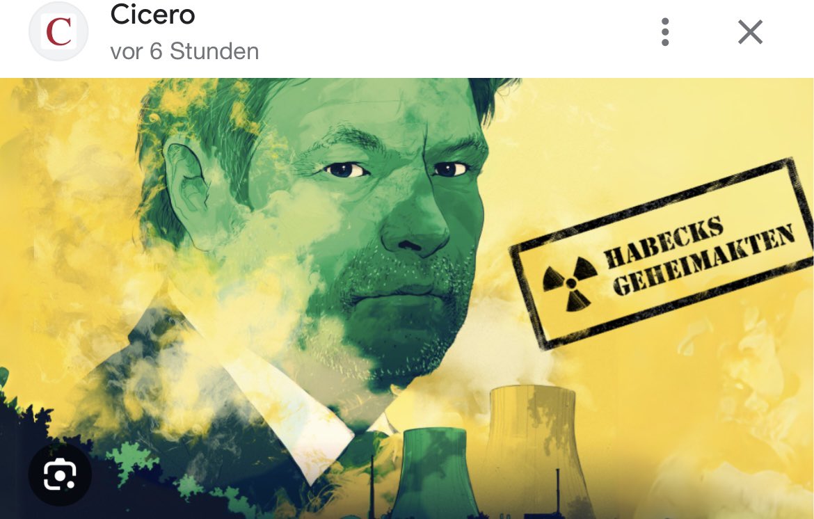 Der grüne #Habeck- &amp; #Graichen-Clan:

- Fachgutachten verfälscht &amp; Fachleute weggedrückt, um Atomkraftwerke abzuschalten, gegen jede wirtschaftliche &amp; wissenschaftliche Vernunft
- 5 der 6 letzten Atomkraftwerke können, entgegen der bisherigen Behauptungen, doch reaktiviert werden