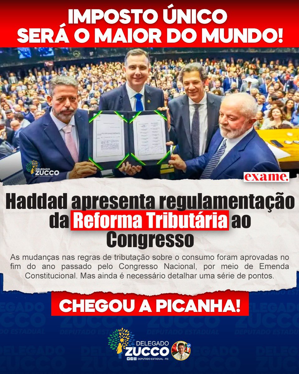 Não se engane, continuará existindo IR, ITBI, ITCMD, IPVA, IPTU…….A proposta prevê alíquota do Imposto sobre Valor Adicionado (IVA) podendo variar entre 25,7% e 27,3%, O MAIOR IVA DO MUNDO!