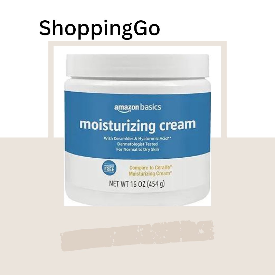 Includes one 16 ounce jar of Amazon Basics Moisturizing Cream
Rich texture with ceramides that helps replenish skin's protective barrier