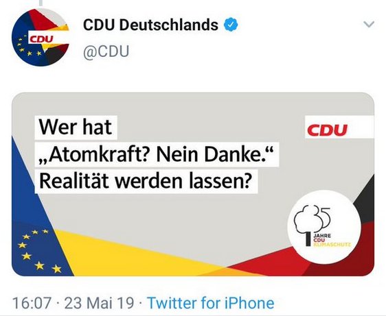 @nikitheblogger Die CDU kommt jetzt mit gespielter Empörung über Habecks files! Sie ist mitverantwortlich für das Aus der Atomkraftwerke.