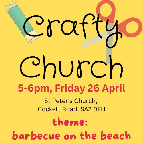 Looking for a free activity and a chance to have fun with you kids or grandchildren? Why not give #CraftyChurch at St Peter's Church a try! Fun for all the family.