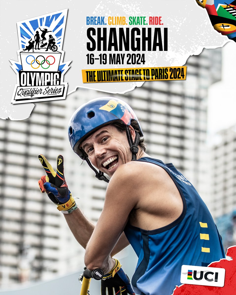 The Olympic Qualifier Series is here - its time to bring the hype! 🙌

Riders will go all out in Shanghai to secure a quota place at @Paris2024. 👀

You won't want to miss this one. 🔥

#OlympicQualifierSeries #Shanghai2024 #RoadToParis2024 #OlympicQualifiers