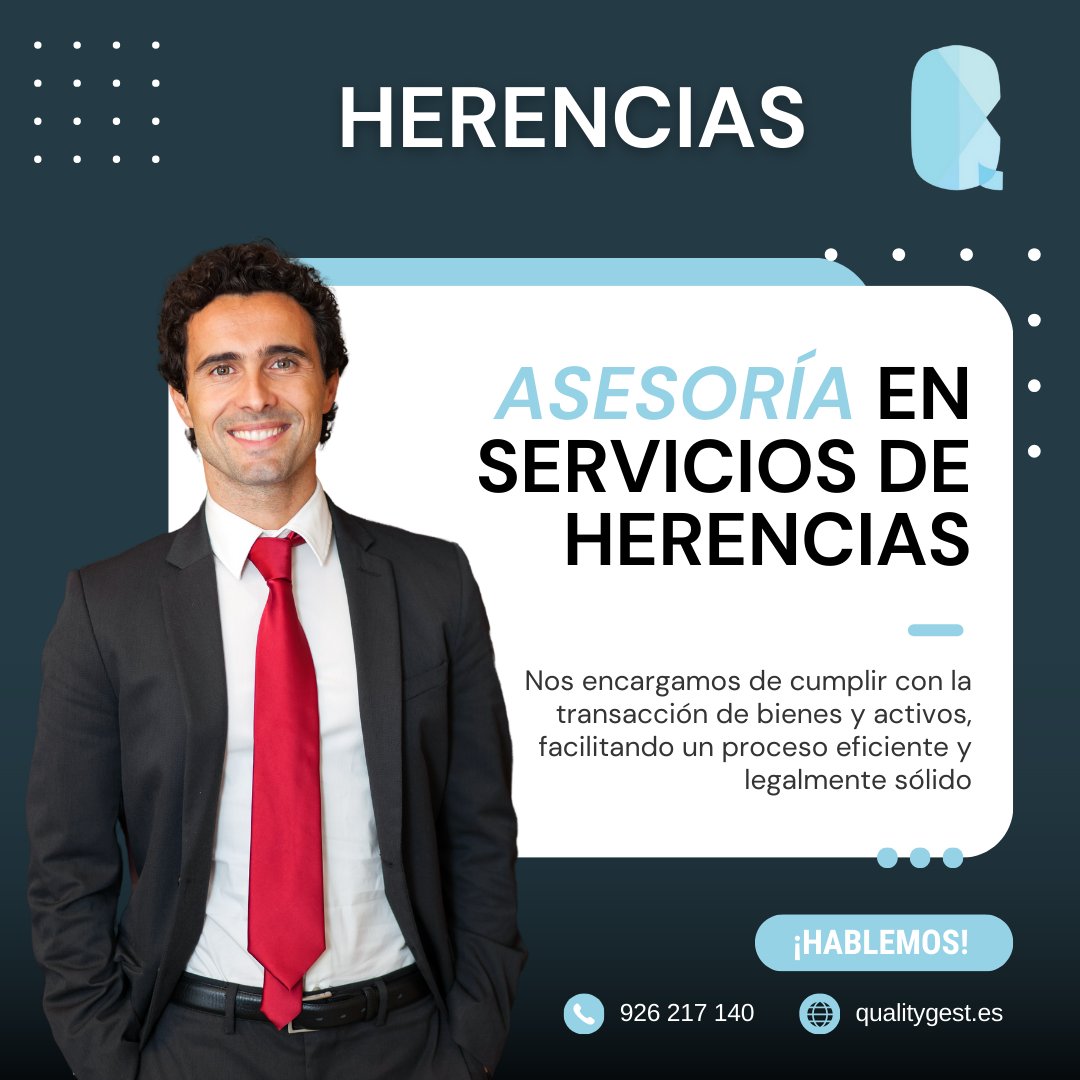 qualitygest's tweet image. ¿Enredado en trámites hereditarios? ¡No te preocupes más! 💼

En QUALITYGEST nos especializamos en servicios de herencias, asegurando un proceso eficiente y legalmente sólido.

Confía en nosotros. No te la juegues, déjalo en nuestras manos.

#Herencias #Asesoria #QualityGest