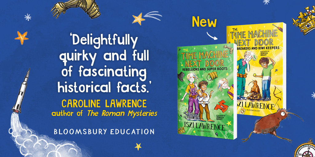 Bring history to life in for children with The Time Machine Next Door series by @iszi_lawrence, with illustrations by @bagleybooks ✨ Discover laugh out loud history and real-life facts and figures that are linked to the curriculum. Perfect for imaginative readers aged 7+. 📖