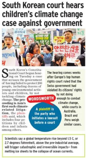 South Korean court hears children’s climate change case against government. Read today’s TOI Student Edition to know all about it…
#LearnwithTOIStudent #students #climate #environment #saveplanet