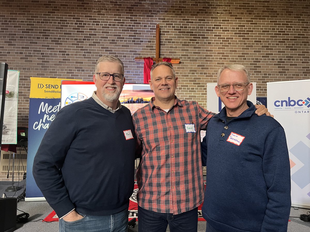 Three Jacksonville, FL area pastors partnering with church planters in Canada. (One of these is standing on the stage to be at eye-level.) #TallPastors @firstcoastchurc