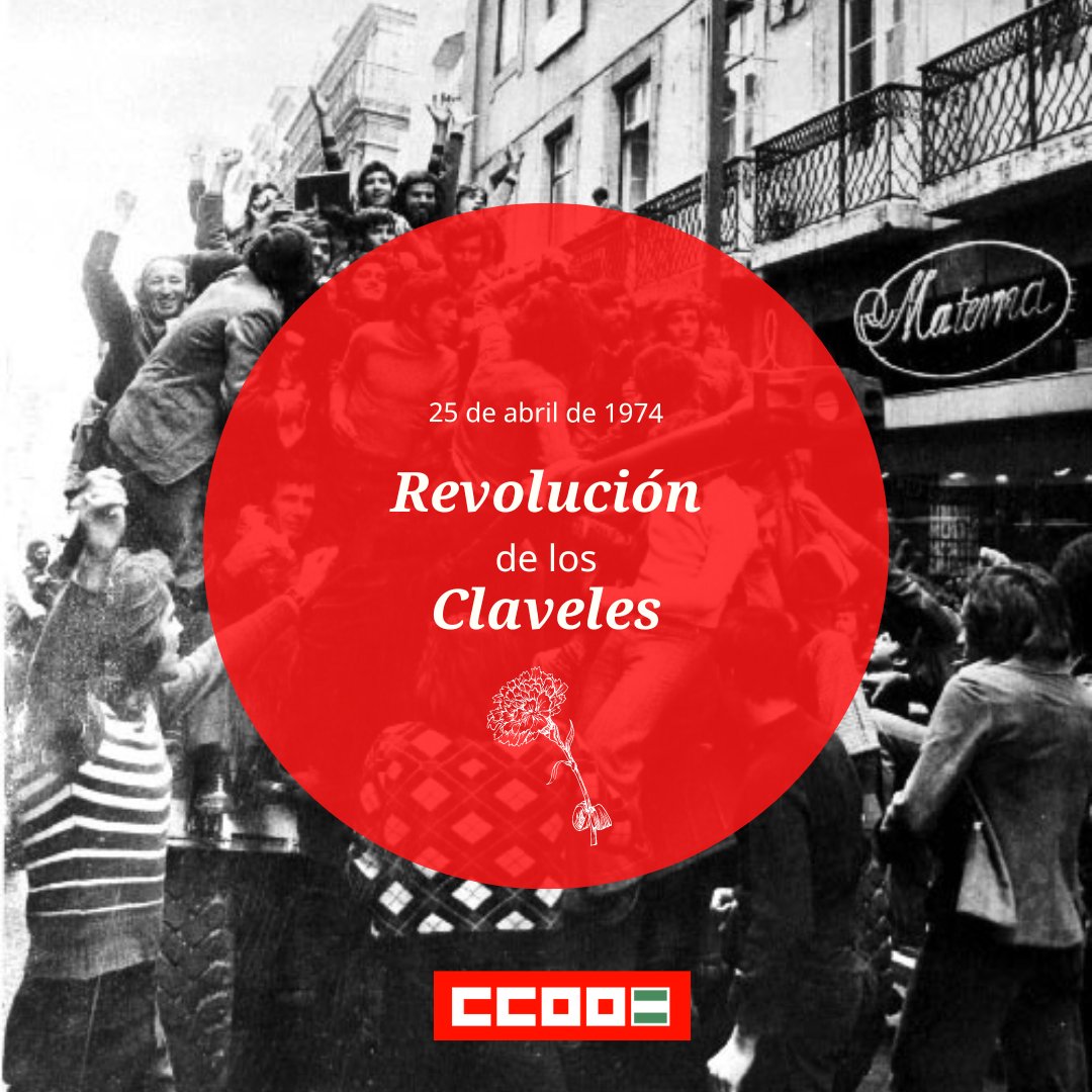 🌹MEMORIA |🔻Hoy se cumplen 50 años del 25 de abril de 1974, la 'Revolución de los Claveles' que liberó a Portugal de la dictadura de Salazar. 💪La clase obrera portuguesa tumbó al régimen dictatorial que llevaba en el poder desde 1933. 🧵Quédate que te contamos más en este hilo: