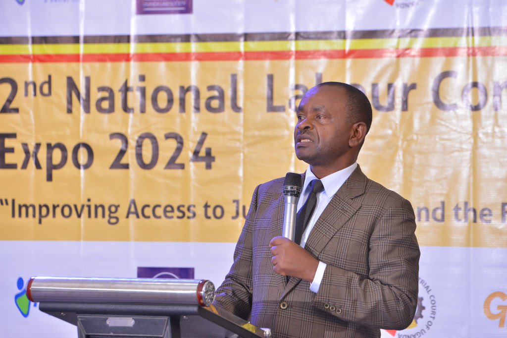 The @Mglsd_UG  is improving Labour justice to marginalized groups through skilling program for refugees, cash for work programs, social protection for refugees, access to Labour officers  & among others ~ Mr Enock Mutambi , Green skills specialist @Mglsd_UG 
 #EnablingChange