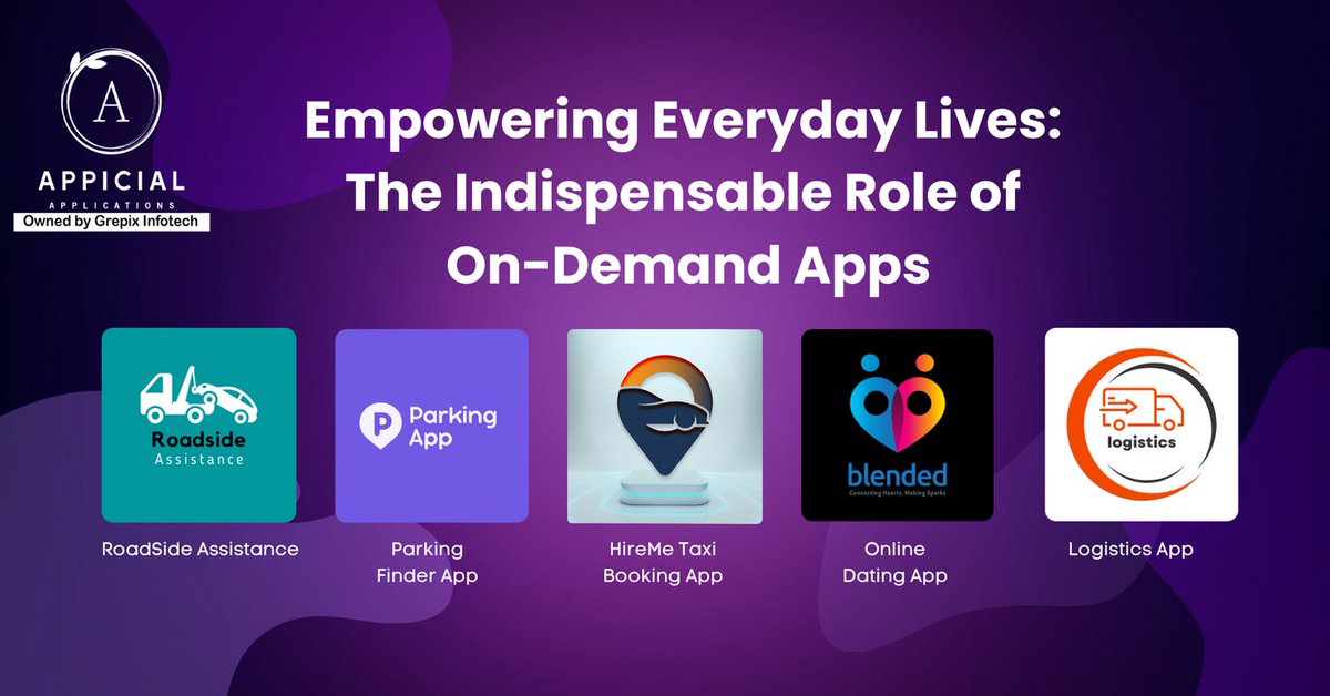 appicial's tweet image. Excited to unveil our latest innovation in mobile tech! 🚀 Appicial Applications is revolutionizing daily convenience with new on-demand apps in Transport, and more. bit.ly/49QTQcA
 #AppicialInnovation #SmartMobility #TechForEveryday