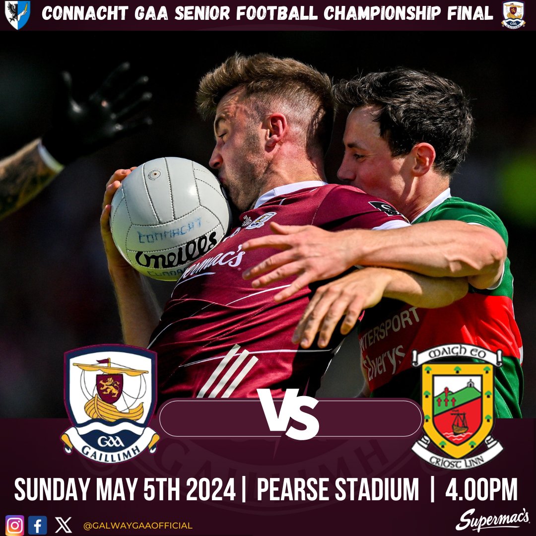 Reminder🔔 Connacht GAA Senior Football Championship Final 🎟️Tickets go on sale at 2.00 PM today 🎟️ Click here to purchase⤵️ am.ticketmaster.com/gaa/connachtsf…