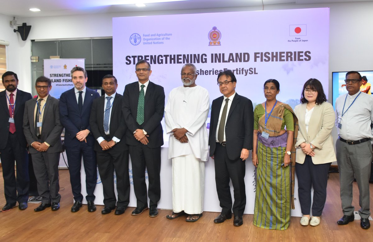 Happy to kick start our latest initiative w/ @JapanEmb_SL and Min of #Fisheries, empowering #SriLanka's inland fisheries and rural communities! With a grant of US$ 3M we're committed to strengthening the food security, resilience, and livelihoods of fisherfolk #FisheriesFortifySL