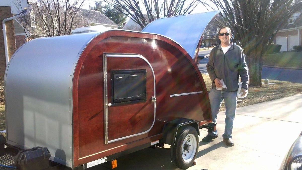 This is a handbuilt Big Wood Teardrop Camper.  It is #50.  I owned this beautiful machine from April 25, 2013 to May 2015.  I wonder where it is now.  Life moves on...