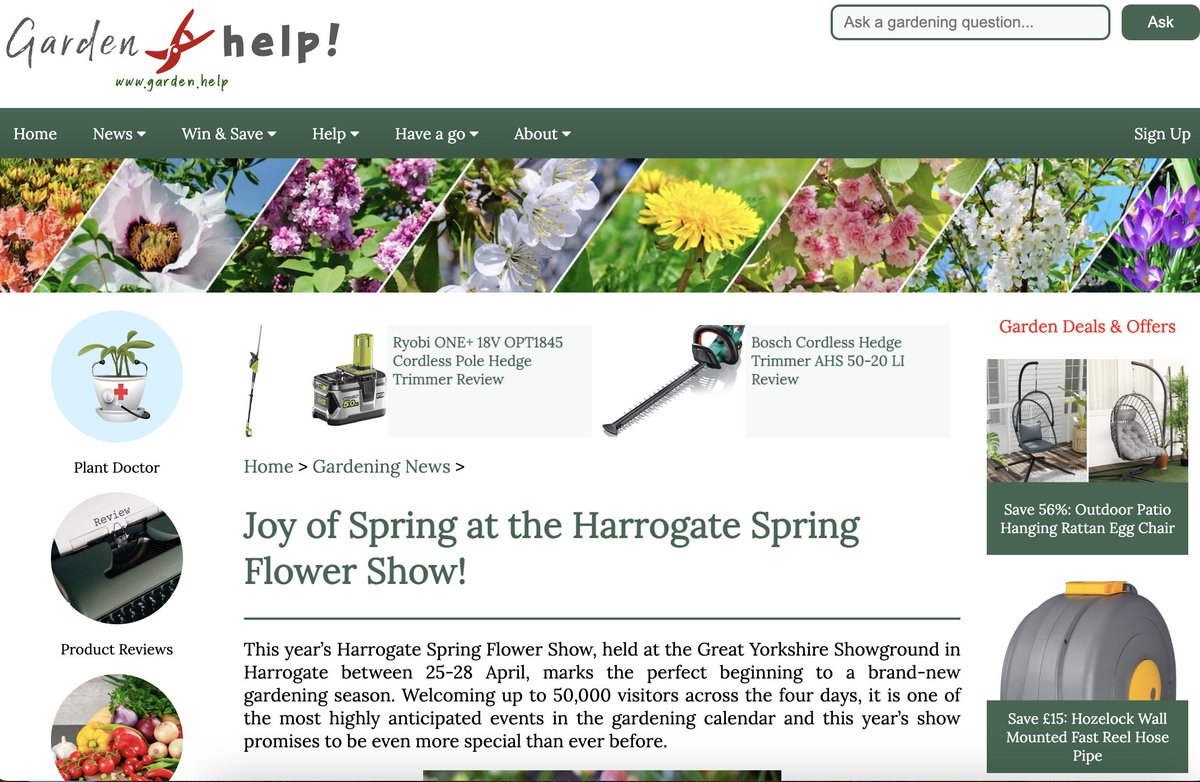 It's the @HarrogateFlower this weekend. Cannot recommend this show highly enough, it's always amazing how the growers put on such a great display so early in the year 👏🏼😊 Details here on Garden.Help garden.help/News:joy-of-sp…