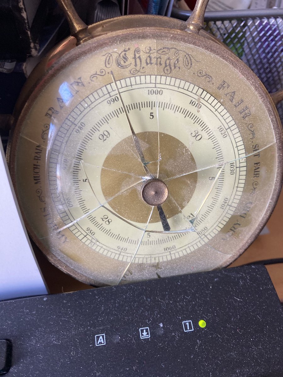 Shortly after meeting my mother, my father buggered off to a remote subantarctic island for a year to work at its weather station (go figure!). He would monitor his barometer several times a day for the rest of his life. Now I’ve started to do the same, using his old barometer!