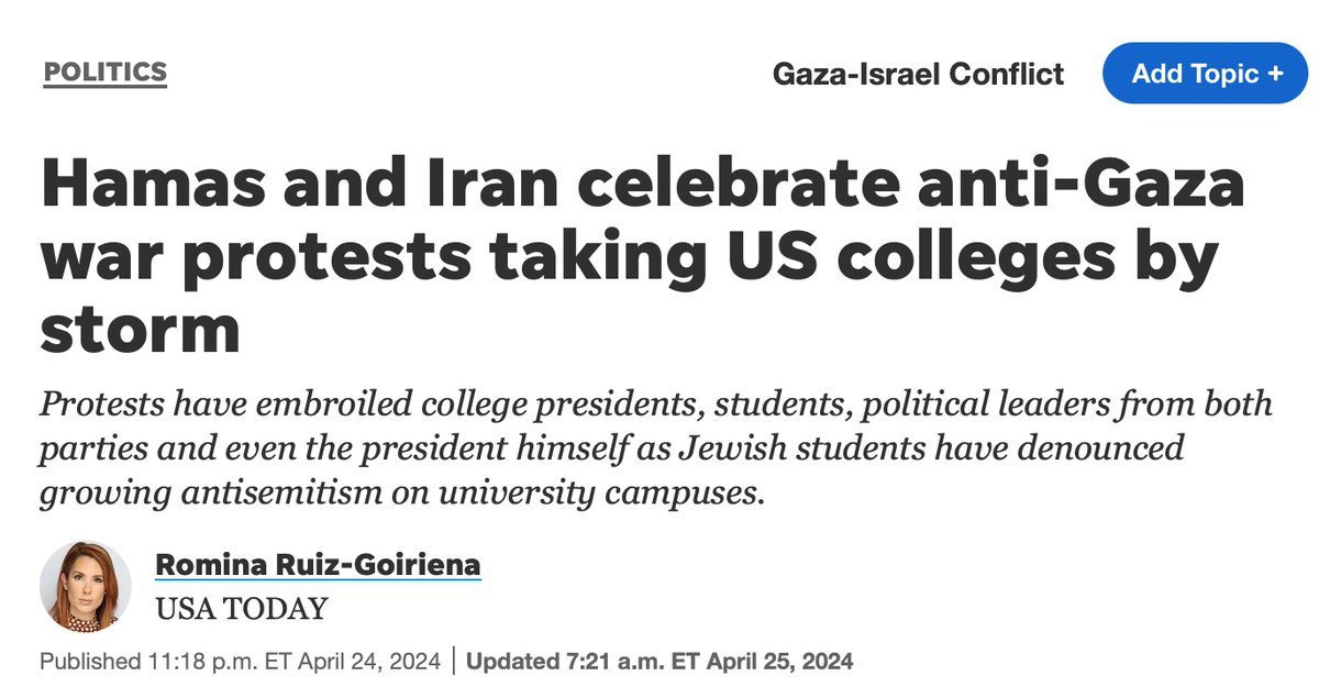 I hope these moronic college students are happy that they have earned the endorsement of actual terrorists.