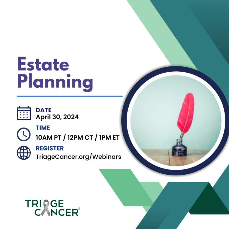 Estate planning can be overwhelming and can often bring up topics that are difficult to discuss. However, being prepared can also bring a sense of comfort. Join this webinar from @TriageCancer to learn more about estate planning. Register here: mbca.me/4cYCg9h