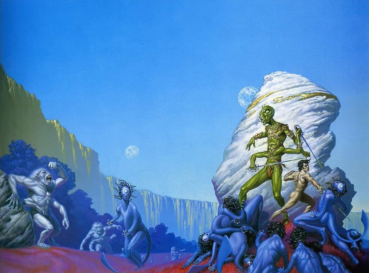 Tars Tarkas and John Carter by Michael Whelan #scifiart