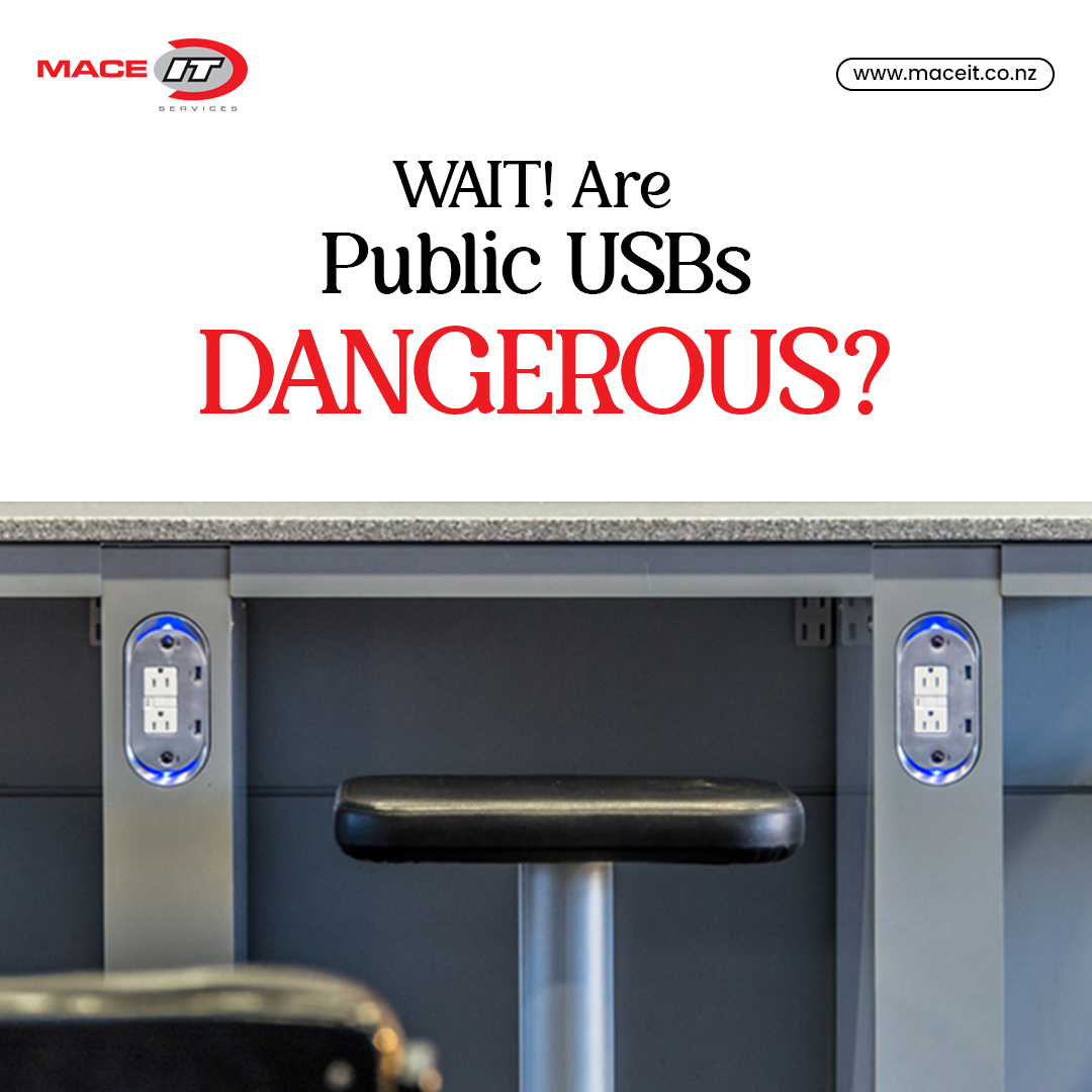 Cybercriminals can use a tactic called ‘juice jacking’ which installs malware onto your device while you’re while using a public USB station to charge it.

Visit Our LinkedIn to read more: linkedin.com/feed/update/ur…

#maceit Partner of @ConnectWise
#cwpartnerprogram  #cybersecurity