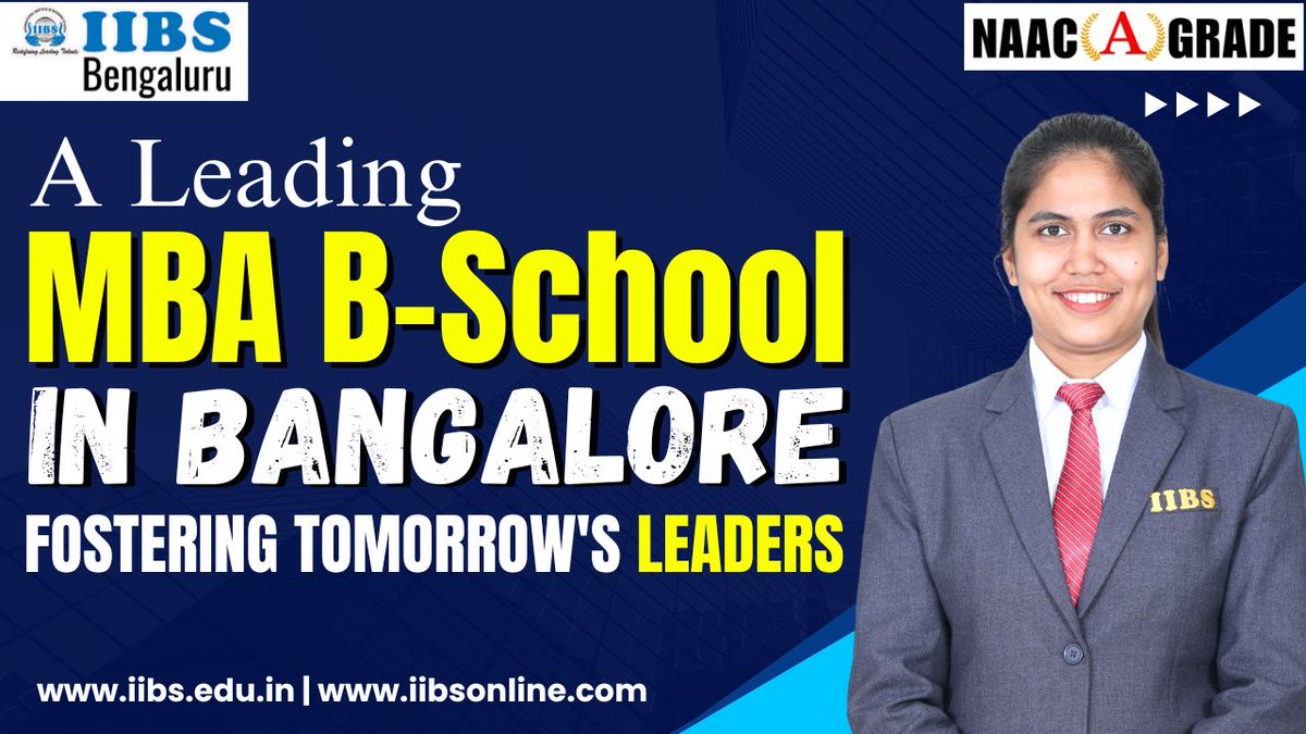 A Leading MBA B-School in Bangalore Fostering Tomorrow's Leaders bit.ly/44cvw3D

#IIBS #excellence #MBA #leadership #management #education #businessleader #dedication #Entrepreneurial #successful #mentorship #development #alumni