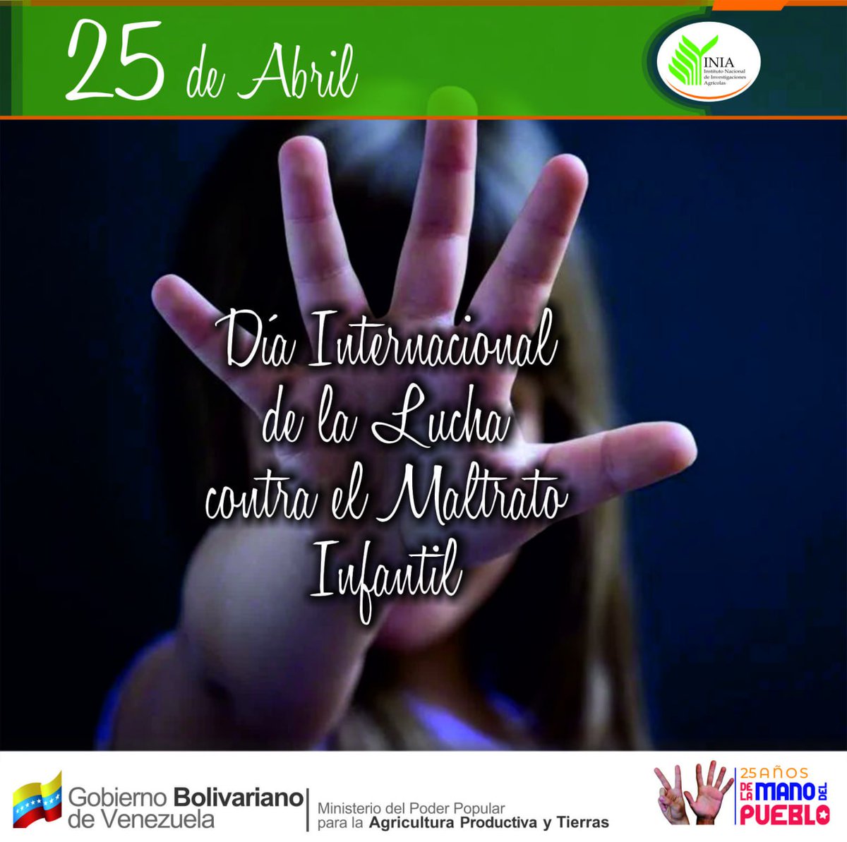 #Efeméride | Hoy #25abr conmemoramos el Día Internacional contra el Maltrato Infantil, una iniciativa que tiene por finalidad visibilizar la violencia contra los niños y su impacto en ellos. . . . #UniónDeLosPueblos