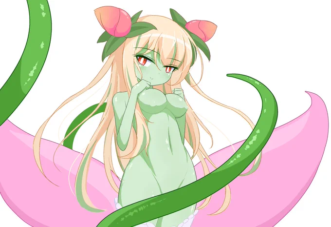 絵700号「アルラウネさん」おっぱいが描きたくなったのでおっぱいアルラウネさんをデザインしました。 