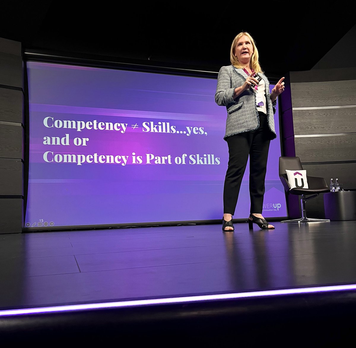SKILLS > COMPETENCIES 👏 “We saw the skills, we put him in the new job, and now he’s about to get promoted…this is just one way I see skills differently than competencies.” - Karen Fascenda, Udemy CPO #PowerUp
