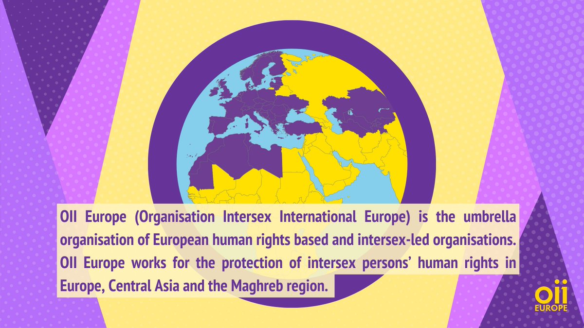 Great news! OII Europe's expanding its work to Central Asia & the Maghreb Region! The General Assembly approved a statutes change to include these regions. We're excited to work with #intersex activists & organisations from there!

#IntersexHumanRights #Maghreb #CentralAsia