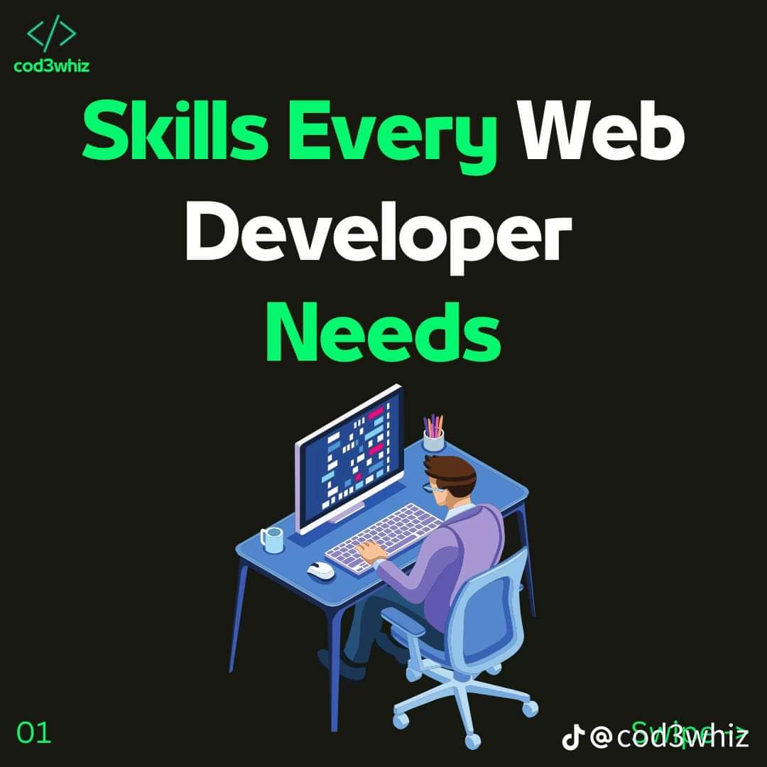 Skills Every Web Developer Needs..✅💯
#webdeveloper
#webdevelopment #WebsiteDevelopment