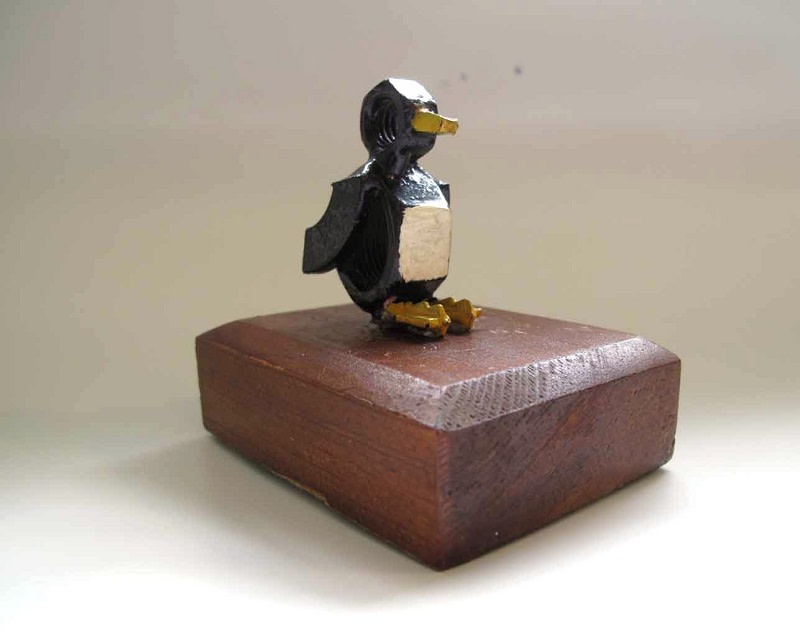 We couldn't let #WorldPenguinDay pass without a mention of this little penguin sculpture made of nuts and bolts by local welders in the Falklands 🐧 REME personnel were given these at the end of their tour along with a map of the Falklands with their name, rank and tour dates 🔧