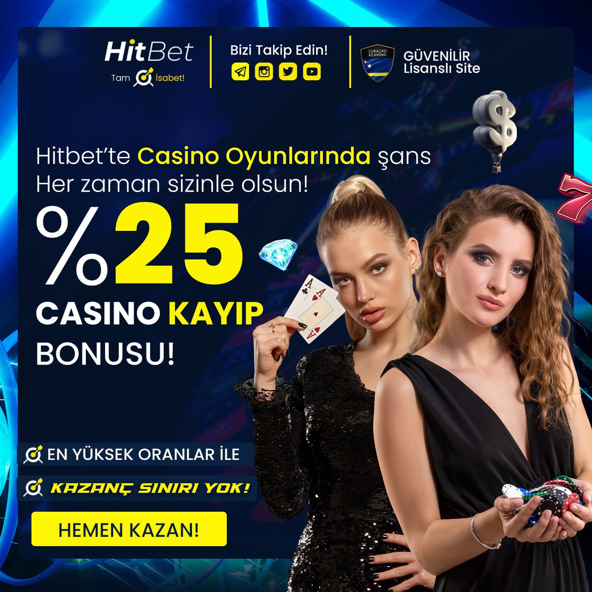 🎰%25'e varan Casino Kayıp Bonusu Hitbet'te! 

🎯 Hitbet - Hitbet Giriş Heylink.me/Hitbetcom/

#casino #freespin #sweetbonanza #gatesofolympus #bedavabahis #denemebonusu #freebet #bonus
