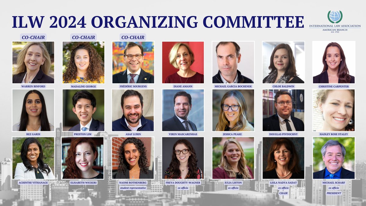 Announcing: the International Law Weekend Organizing Committee! Read more about the team here: ila-americanbranch.org/announcing-ilw…