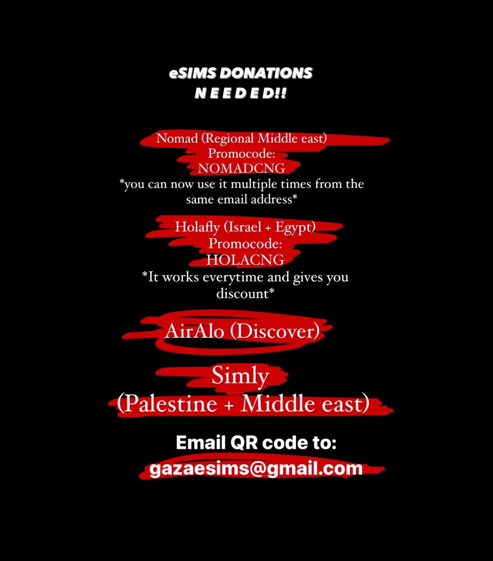 ANOTHER TOTAL INTERNET BLACKOUT IN GAZA STRIP! DONATE ESIMS PLEASE!! Gazaesims.com #ConnectingGaza