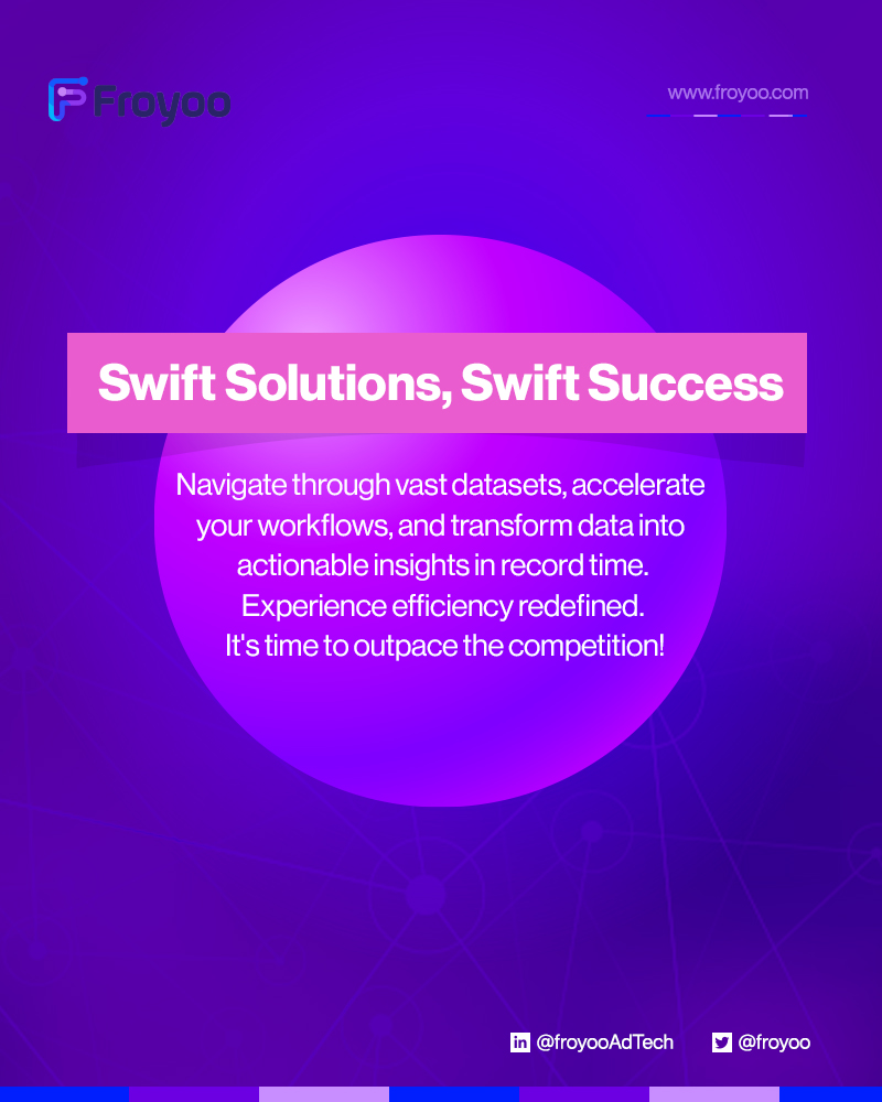 FroyooAdTech's tweet image. Experience turbocharge data management with Froyo
#swiftsolutions #AI #ML #advertisement