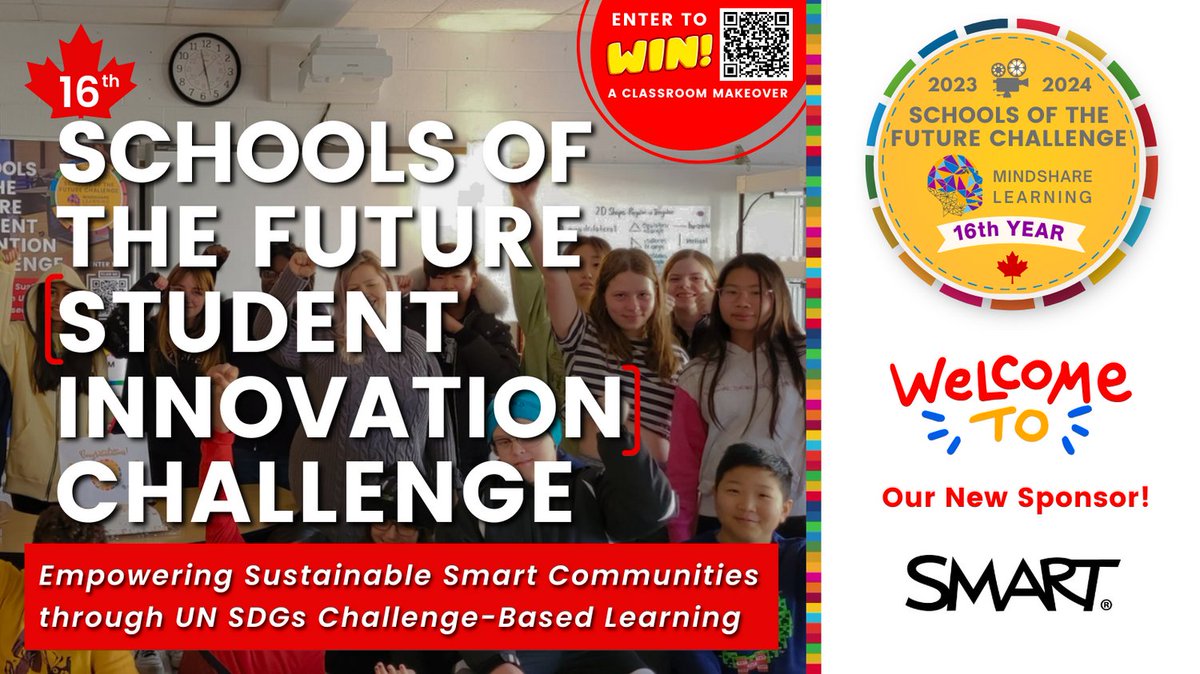 🎉 Pay attention everyone! We are excited to announce our next sponsor @SMART_tech 🖥️🔥🔥🔥 #SchoolsoftheFuture contest! Enter now and win some cool prizes! #Contest #Giveaway #FutureEducation #FutureLeaders #EdTech #SDG #smartcommunites @MindShareLearn mindsharelearning.ca/schools-of-the…