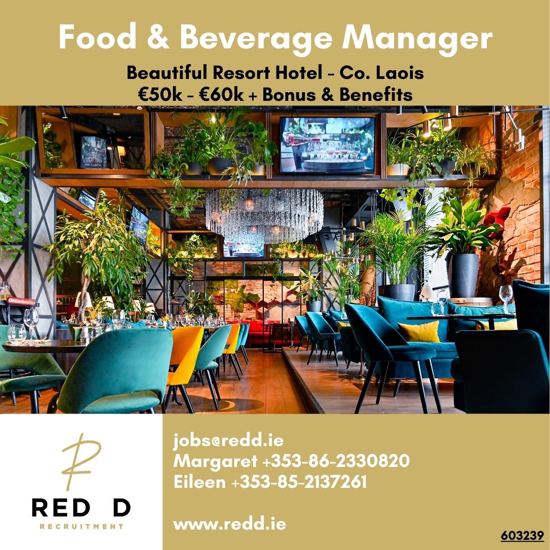 Red D are recruiting a Food & Beverage Manager for one of Ireland’s favourite resort hotels, renowned for its outstanding food & beverage offerings across all client categories, including corporate, events, and leisure. Click the link below to apply! ⬇ redd.ie/jobs/6051-food…