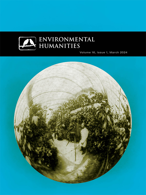 The newest issue of the peer-reviewed, international, #openaccess journal @EnvHumanities (16:1) is now available! Access the full issue online, freely available: ow.ly/BqWr50Rh3et Buy a print copy and use coupon code SAVE30 for a 30% discount: ow.ly/zW4450Rh3eu