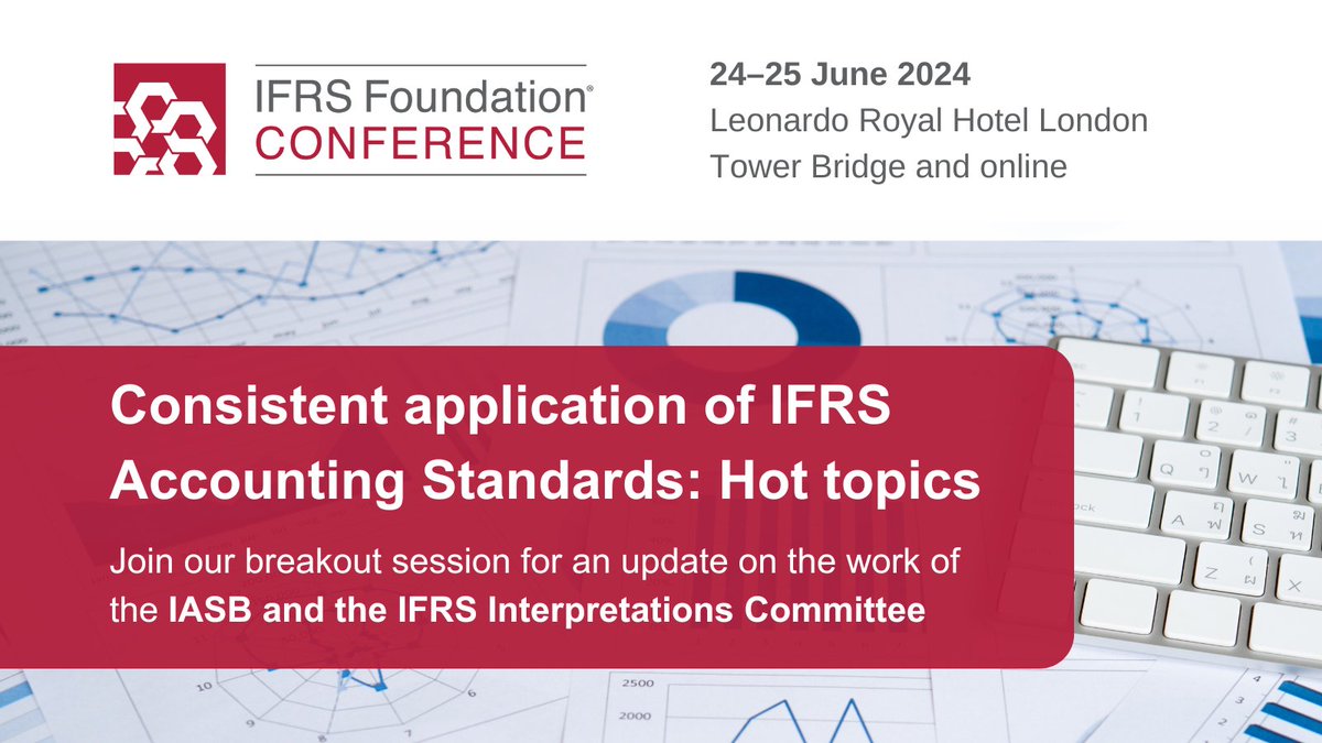 At this year’s IFRS Foundation Conference, IFRS Interpretations Committee members and IASB technical staff will be updating attendees on recently published agenda decisions and narrow-scope standard-setting projects: 👉ifrs.org/news-and-event… #IFRSConference24