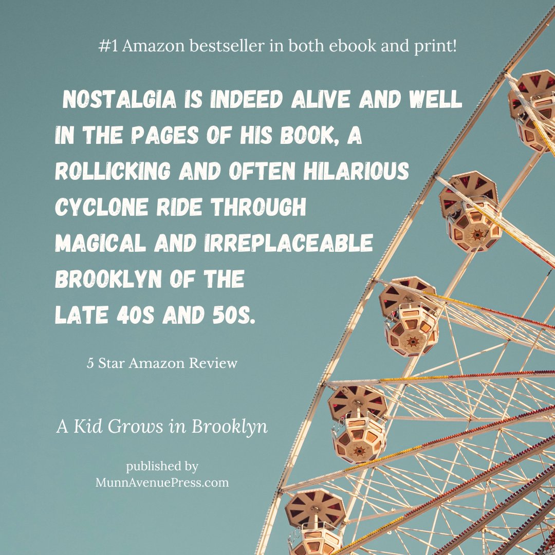 'Nostalgia is alive and well in the pages of his book, a rollicking and often hilarious cyclone ride through magical Brooklyn... ' ~ 5 Star @Amazon Review of 𝑨 𝑲𝒊𝒅 𝑮𝒓𝒐𝒘𝒔 𝒊𝒏 𝑩𝒓𝒐𝒐𝒌𝒍𝒚𝒏 by Art Shulman #1 Amazon bestseller! ➡️ geni.us/AKidGrowsInBro… #Books