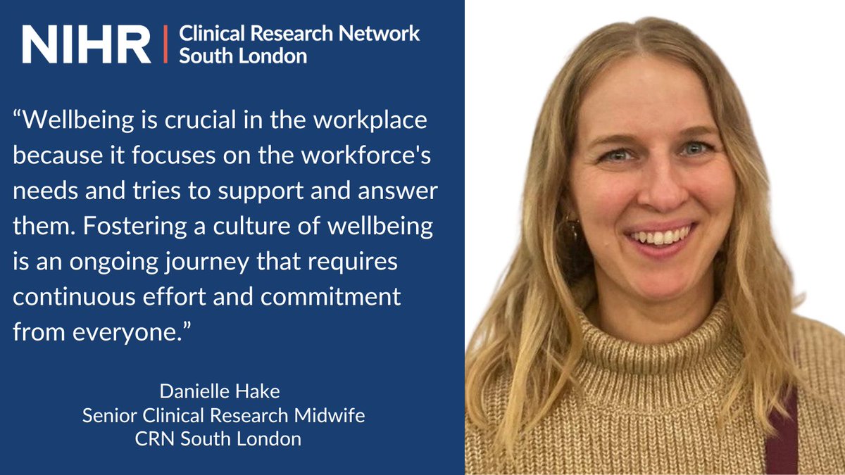 We spoke to CRN South London’s Senior Clinical Research Midwife, Danielle Hake, about the importance of wellbeing in the workplace: local.nihr.ac.uk/news/qanda-wit…