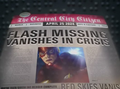 The Flash vanishes in crisis today.