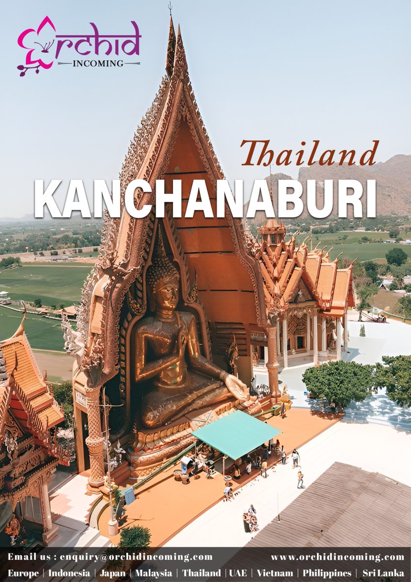 Kanchanaburi: Gateway to Thailand's Hidden Gems. Explore Thailand  With Orchid Incoming to know more email enquiry@orchidincoming.com 

#orchidincoming #orchidonline #thailand🇹🇭 #citytour #explore #experience #Adventure #TravelGoals