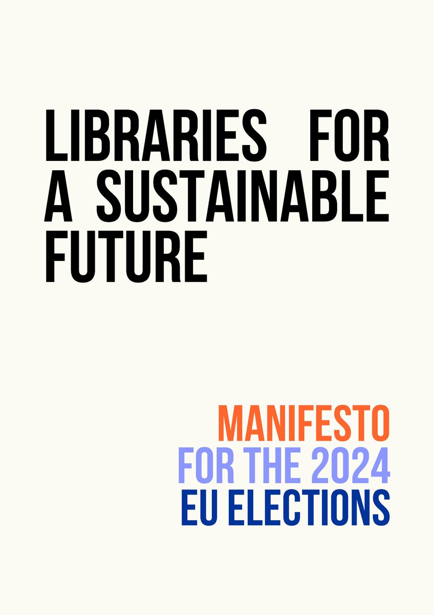 🇪🇺 Today, we @LibrariesEU, #EBLIDA, @IFLA & @NAPLEforum are proud to release a Manifesto urging #EUelections2024 candidates to make sure to harness the power of #libraries for a better future. 👉bit.ly/4d9Wn4n
