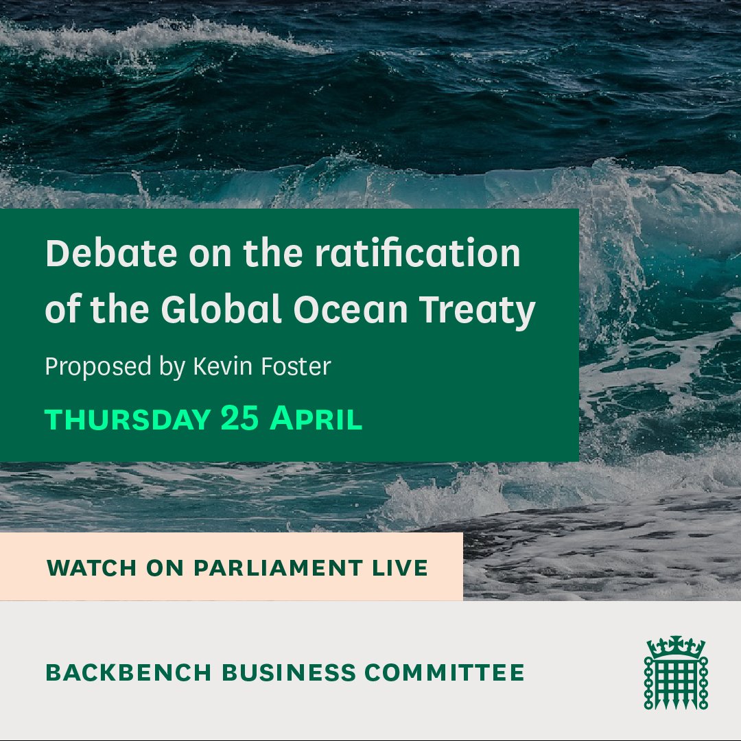 In Westminster Hall, MPs are holding a debate on the ratification of the Global Ocean Treaty, put forward by @kevin_j_foster . 📚Read the @commonslibrary debate pack: commonslibrary.parliament.uk/research-brief… 📺Watch on Parliament live: parliamentlive.tv/Event/Index/9f…