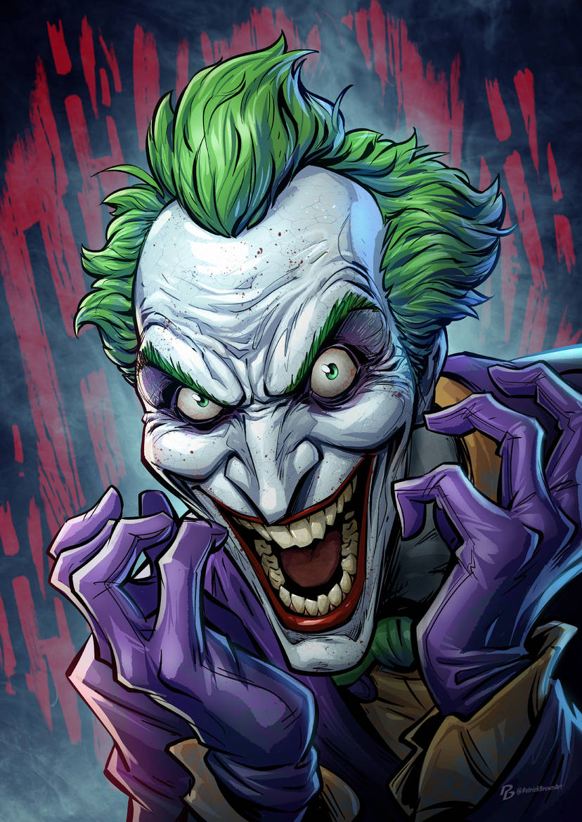 The Joker Art by @pbrown_art #Batman #TheJoker #ComicArt